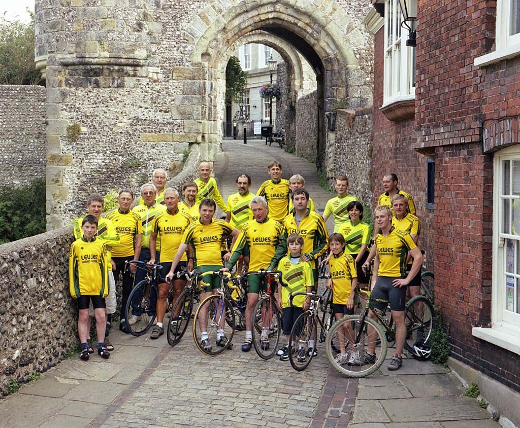 Outside Lewes castle in July 2004.
